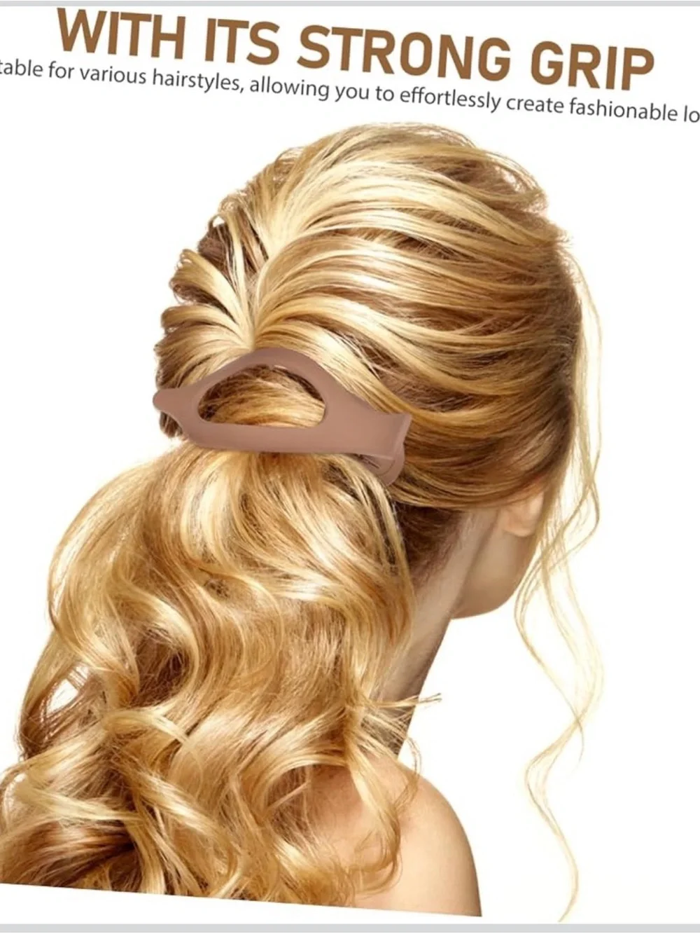 Large Matte Hair Claw Clip - Nude NWT